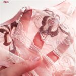 ست شورت و سوتین زنانه میسا مدل فنردار گیپوری کد 4450-7148 رنگ پوست پیازی