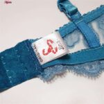 ست شورت و سوتین زنانه جینا مدل گیپوری کد 4331-1006 رنگ آبی