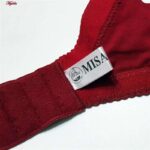ست شورت و سوتین زنانه میسا مدل بدون فنر کد 4421 رنگ زرشکی