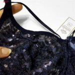 سوتین زنانه ایزابلا مدل پولکی هارنس فنردار کد 4459-04 رنگ سرمه ای