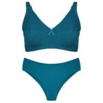 ست شورت و سوتین زنانه میسا مدل بدون فنر کد 4421 رنگ آبی