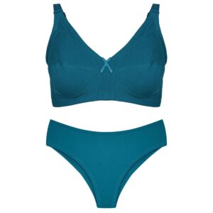 ست شورت و سوتین زنانه میسا مدل بدون فنر کد 4421 رنگ آبی