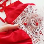 لباس خواب زنانه لورنزا مدل 4437-2072 رنگ قرمز به همراه کش مو