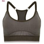 ست نیم تنه و شلوارک ورزشی زنانه ماییلدا مدل بدون فنر پددار کد 4486 رنگ قهوه ای