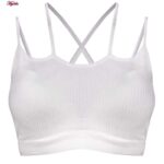 نیم تنه ورزشی زنانه ماییلدا مدل پددار بدون فنر کد 4483 رنگ سفید