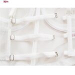 ست شورت و سوتین زنانه میسا مدل فنردار گیپوری کد 4451-8038 رنگ سفید