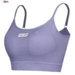 ست نیم تنه و شلوارک ورزشی زنانه ماییلدا مدل پددار بدون فنر کد 4580 رنگ یاسی