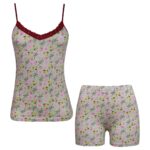 ست تاپ و شلوارک زنانه کوزا مدل پنبه ای کد 9115 رنگ سبز روشن