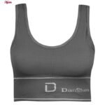 نیم تنه ورزشی زنانه مدل بدون فنر پددار کد 4562 رنگ خاکستری تیره
