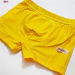 شورت پسرانه کوزا مدل پادار پنبه ای کد 4595 رنگ زرد