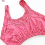 نیم تنه زنانه ماییلدا مدل بدون فنر بدون پد مکه ای نخی کد 4577 رنگ صورتی