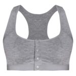 سوتین شیردهی مدل دکمه ای بدون فنر کد 4578 رنگ طوسی