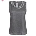 ست تاپ و شلوارک زنانه کوزا مدل 9181 رنگ خاکستری