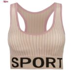 نیم تنه ورزشی زنانه ماییلدا مدل قهرمانی بدون فنر پددار کد 4560 رنگ صورتی روشن