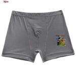 شورت پسرانه کوزا مدل پادار پنبه ای کد 4595 رنگ طوسی