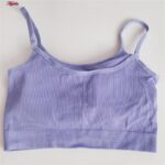 ست نیم تنه و شلوارک ورزشی زنانه ماییلدا مدل پددار بدون فنر کد 4580 رنگ یاسی