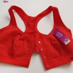 سوتین شیردهی مدل دکمه ای بدون فنر کد 4578 رنگ قرمز