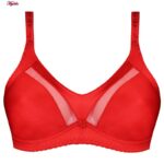 سوتین زنانه پانیذ مدل بدون فنر کد 22202 رنگ قرمز