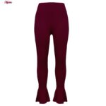 ست نیم تنه و شلوار زنانه کوزا مدل 9154 رنگ زرشکی