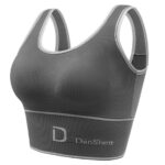 نیم تنه ورزشی زنانه مدل بدون فنر پددار کد 4562 رنگ خاکستری تیره