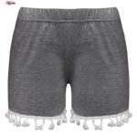 ست تاپ و شلوارک زنانه کوزا مدل 9181 رنگ خاکستری