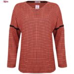 ست تی شرت آستین بلند و شلوار زنانه کوزا مدل 4601-009 رنگ آجری