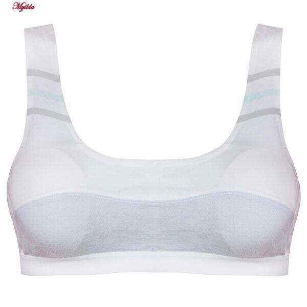 سوتین دخترانه ماییلدا مدل بدون فنر پددار کد 4571-MY رنگ آبی