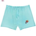 شورت پسرانه کوزا مدل پادار پنبه ای کد 4595 رنگ آبی روشن