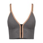 نیم تنه ورزشی زنانه ماییلدا مدل بدون فنر پددار جلو زیپ کد 4563 رنگ خاکستری