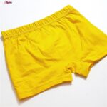 شورت پسرانه کوزا مدل پادار پنبه ای کد 4595 رنگ زرد