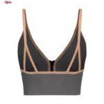 نیم تنه ورزشی زنانه ماییلدا مدل بدون فنر پددار جلو زیپ کد 4563 رنگ خاکستری
