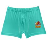 شورت پسرانه کوزا مدل پادار پنبه ای کد 4595 رنگ سبزآبی