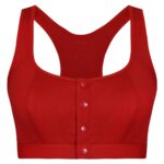 سوتین شیردهی مدل دکمه ای بدون فنر کد 4578 رنگ قرمز