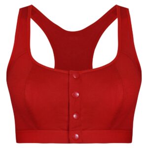 سوتین شیردهی مدل دکمه ای بدون فنر کد 4578 رنگ قرمز