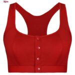 سوتین شیردهی مدل دکمه ای بدون فنر کد 4578 رنگ قرمز