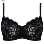 سوتین زنانه پانیذ مدل فنردار کد 66370-new رنگ مشکی