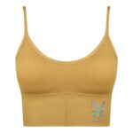 نیم تنه ورزشی زنانه ماییلدا مدل بدون فنر پددار کد 4564 رنگ خردلی