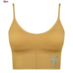 نیم تنه ورزشی زنانه ماییلدا مدل بدون فنر پددار کد 4564 رنگ خردلی