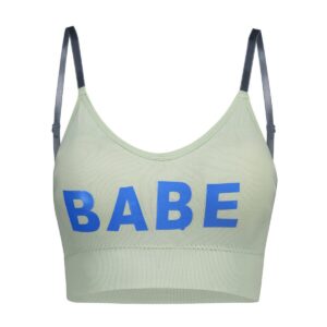 نیم تنه ورزشی زنانه ماییلدا مدل بدون فنر پددار کد 4558 رنگ سبز پسته ای