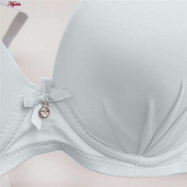 سوتین زنانه بیوتی مدل دکلته فنردار پوش آپ کد 4630-9890 رنگ آبی روشن