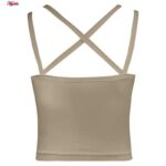 کراپ‌تاپ زنانه ماییلدا مدل 4633 رنگ قهوه ای روشن