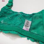 سوتین زنانه پانیذ مدل گیپوری فنردار کد 66365-new رنگ سبزآبی