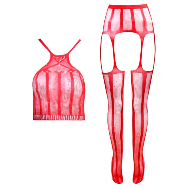 لباس خواب زنانه ماییلدا مدل فانتزی کد 4591-7053 رنگ قرمز