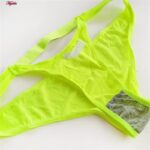 ست شورت و سوتین زنانه ماییلدا مدل پوش آپ فنردار نگینی کد 4640 رنگ سبز فسفری