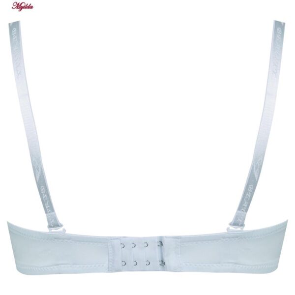 سوتین زنانه بیوتی مدل دکلته فنردار پوش آپ کد 4630-9890 رنگ آبی روشن