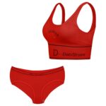 ست نیم تنه و شورت ورزشی زنانه مدل 4620 رنگ قرمز