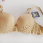 سوتین زنانه بیوتی مدل دکلته فنردار پوش آپ کد 4630-9890 رنگ کرم