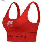 ست نیم تنه و شورت ورزشی زنانه مدل 4621 رنگ قرمز