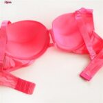 ست شورت و سوتین زنانه ماییلدا مدل پوش آپ فنردار نگینی کد 4640 رنگ صورتی