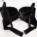 ست شورت و سوتین زنانه ماییلدا مدل پوش آپ فنردار نگینی کد 4640 رنگ مشکی